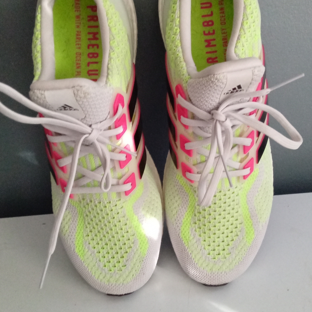 Adidas Ultraboost Running‎ Shoes Neon Lime Black Pink Women's Size